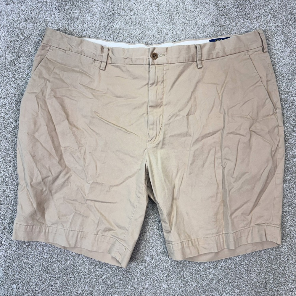 Polo Ralph Lauren Shorts Mens 42 Stretch Classic Fit Khaki Tan Chino EUC
